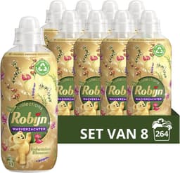 Robijn Collections Wasverzachter - Bohemian Blossom 8 x 33 Wasbeurten - Voordeelverpakking — thumbnail 1