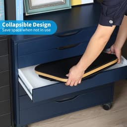 Grote wasmand met deksel, 100 L, vuile mand met handgrepen van bamboe, voor kleding, wasbak Laundry basket XXL, opvouwbaar, met binnenzak met Deksel | Wasbare wasmand | Handdoekopslag | Hamer | Wasbak | Badkameraccessoire — thumbnail 4