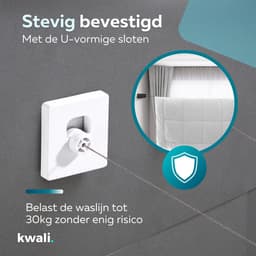 kwali.® Waslijn Uittrekbaar - Waslijndraad met stalen kern - Wasdraad - Wasrek alternatief - Roldrooglijn - Uittrekbare Waslijn - 8,8 m drooglengte — thumbnail 5