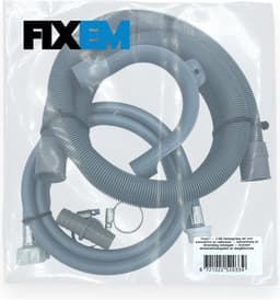 Fixem® - 2.5M Verlengslang set voor wasmachine en vaatwasser - toevoerslang en afvoerslang verlengset - inclusief afvoerverbindsstuk 19mm x 21mm en slangklemmen — thumbnail 2