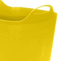 Excellent Houseware Flexibele emmer - 3x - geel - 25 liter - kunststof - vierkant - 35 x 38 cm — thumbnail 3