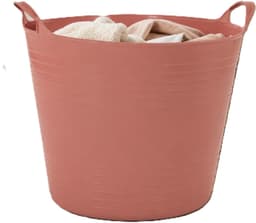 Flexibele kuip - roze - 40 liter - met handvatten - 45 cm - kunststof - emmer - wasmand — thumbnail 1