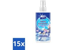 15 x At Home - Wash - Textielverfrisser - Fresh Cotton - Neutraliseert Onaangename Geuren - 300 ml - Voordeelverpakking - 15 stuks
