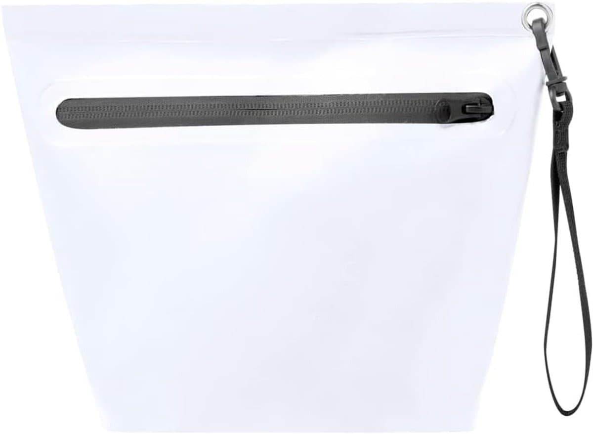 tas, robuust, voor strand, zwembad, boot, zeilen, toilettas, van pvc, Wit — afbeelding 1