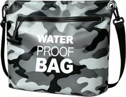 Crossbodytas met luchtdichte ritssluiting, lichtgewicht droogtas met verstelbare riem voor strand, zwemmen, reizen en dagelijks gebruik, Camouflage — thumbnail 1