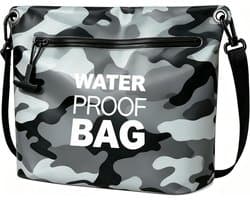 Crossbodytas met luchtdichte ritssluiting, lichtgewicht droogtas met verstelbare riem voor strand, zwemmen, reizen en dagelijks gebruik, Camouflage