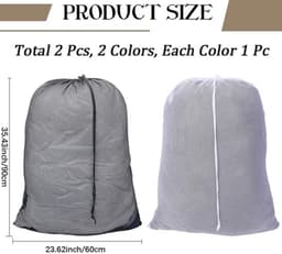 Dailygoods - Dailygoody - Waszakken - Mesh Waszakken - Met Trekkoord - 90 x 60 cm — thumbnail 5