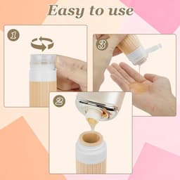 Reisflessen van siliconen, 4 x 90 ml & 4 x 40 ml, reiscontainer met toilettas en lege stickers, navulbaar en anti-uitloop, voor shampoo, lotion, cosmetica #04 — thumbnail 3