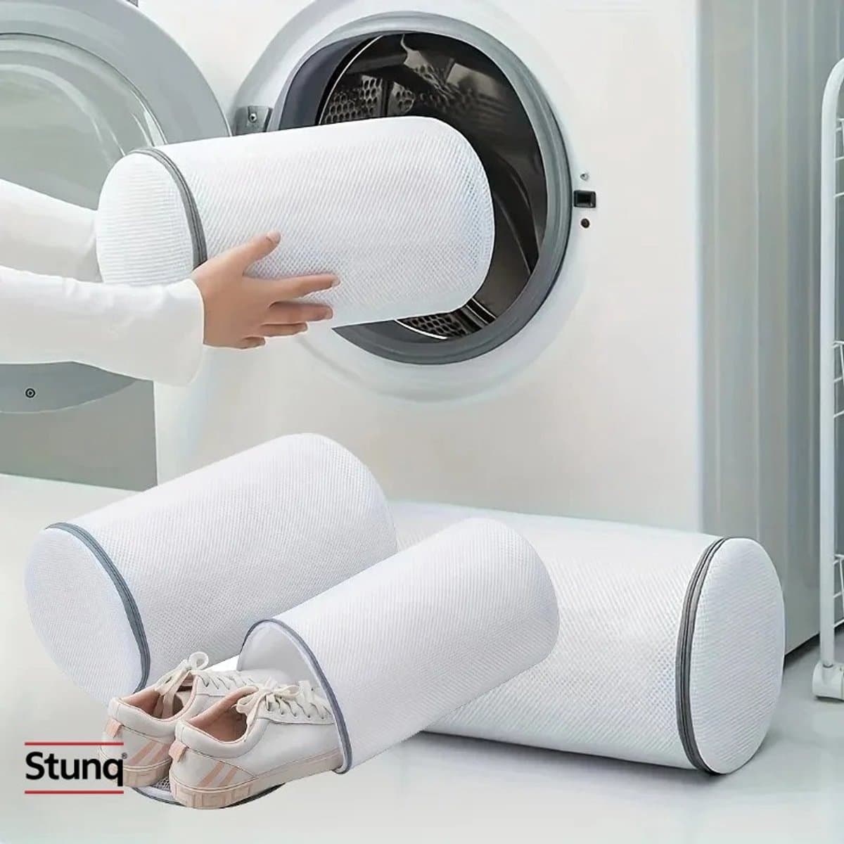 Stunq® 360° Schoenwaszak – Duurzame Mesh Waszak voor Sneakers en Sokken met Ritssluiting — afbeelding 1