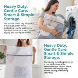 Wasnet voor Wasmachine - 3 Stuks, 50 x 60 cm, Ideaal voor Delicate Kleding en Ondergoed — thumbnail 2