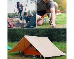 Set van 8 Grondankers van 30 cm - Stabiele Metalen Haringen voor Tent en Stormbestendige Buitenactiviteiten, Kamperen en Wandelen
