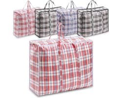 Set van 5 Waszakken voor Kleding, Opbergzakken en Verhuiszakken - 80 x 60 x 11 cm, Duurzaam en Ruimtebesparend