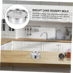 1set Ronde Rvs Stoompan Cakevorm Met Deksel Mousse Bakvorm Stoomrek Voor Thuis Restaurants Bakkerijen Duurzaam Gemakkelijk Ontmoldend Bakgereedschap — thumbnail 3