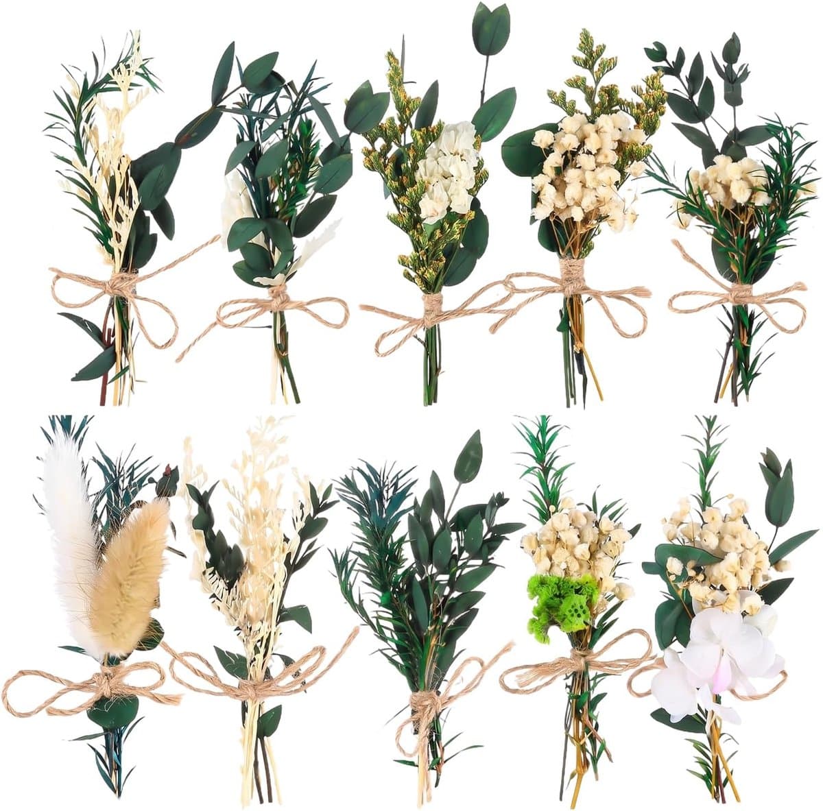 10 Bosjes Natuurlijke Droogbloemen Blauw voor Vaas en DIY — afbeelding 1