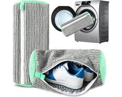 Waszakken voor schoenen, waszak voor schoenen, wasmachine met 360° reiniging, verborgen ritssluiting, herbruikbaar, voor sportschoenen, tennisschoenen (grijs)