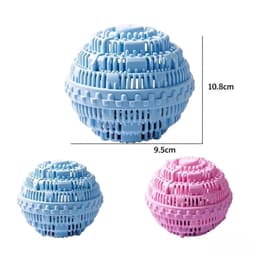 Set van 2 – Wasballen – Wasbenodigdheden – Vlekverwijderende reinigingsballen – Voorkomen klitten – Herbruikbaar – Verzachtend effect – Geschikt voor T-shirts, jeans, sokken — thumbnail 5