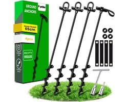 Grondankers voor zware belasting, 4 stuks (65 cm), trampoline-grondanker voor tuin, schuur - ShopVlot