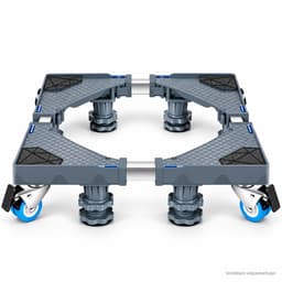 Verstelbare Wasmachine Onderzetter met Wielen – 42 tot 75 cm – Verrijdbare Wasmachine Verhoger – Met Rem, Stelpoten & Anti-Slip – Voor Wasmachine, Droger en Koelkast — thumbnail 1