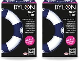 2 x Dylon - Textielverf - Navy Blue - All-in-One - Inclusief Zout - 350g - Voordeelverpakking - 2 stuks — thumbnail 1