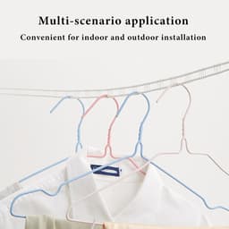 Reis Waslijn - Droogrek Hanger - Kleding Drogen - Winddicht Ontwerp - 500 cm Lengte - Grijs — thumbnail 2