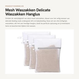 Dailygoods- Waszak Klein - 3 Stuks - Antislip Rits - Hanglus - Mesh Design — thumbnail 3