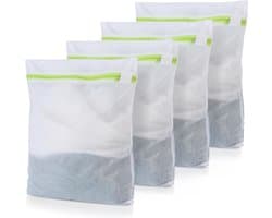 Set van 3 kleine linnen waszakken voor de wasmachine 23 x 30 cm - multifunctionele wasnetten voor delicate kleding - waszakken voor reizen en wasgoed - ideaal voor handwas en bescherming van kleding.