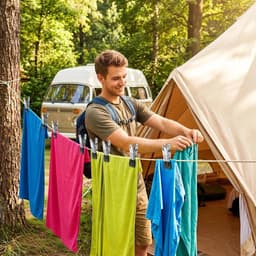 Stevige wasspelden - Kledingklemmen - Kleding drogen - Antislip grip - 55 cm - Zwart — thumbnail 2