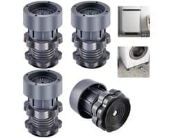 Dailygoods- Trillingsdempers - 4 stuks - Verstelbare hoogte 7-10 cm - Antislip - Schokdemper - Voetjes voor wasmachine - Bescherming voor vloer - Wasmachinevoetjes
