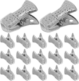 Metalen Wasknijpers - Kledingklemmen Droogrekclips - Kleding Drogen - Krokodillenpatroon Alligator - 35 Stuks - Zilver — thumbnail 1