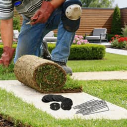 Grondanker - Verzinkt Staal - 150 x 40 mm, Ø 2,5 mm - U-vormige Haringen met Sluitringen en Haak - Voor Tuin en Onkruiddoek — thumbnail 3