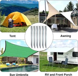 Grondanker - Zilver - 30 cm - Titaniumstaal V-vormige Haringen - Voor Camping en Outdoor — thumbnail 2