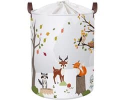 Elzusha - Opvouwbare Waszak 45L met Bosdieren Design - Waterdicht en met Handvatten