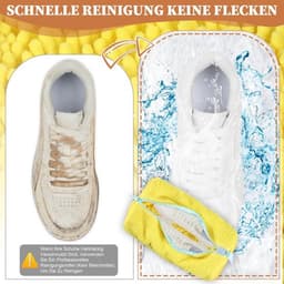 2 stuks schoenwaszakken, waszak, waszak, verbeterde schoenentas, multifunctionele bescherming, schoenwaszak voor wasmachine, anti-vervorming, sneakers, waszak, herbruikbare schoenen, waszak (geel) — thumbnail 3