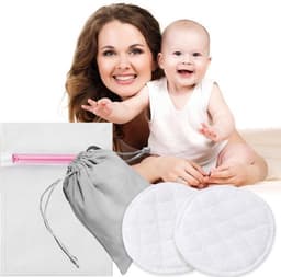 10 stuks borstvoedingsinzetstukken, wasbaar, van biologisch bamboe, met waszak, borstvoedingsinzetstukken, herbruikbaar, verpleging, anti-allergeen, beha's — thumbnail 5
