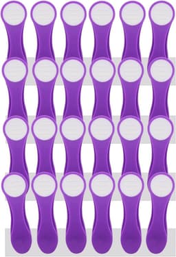 Wasknijpers, wasclips met drukveren van roestvrij staal en Soft Grip Softgrip, soft-touch, lila donkergrijs — thumbnail 1