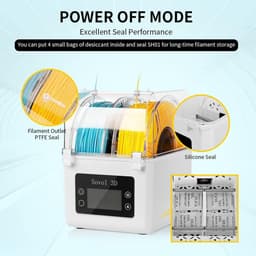 Filament Droger - Droogbox - 3D Printen - Grote Capaciteit - 2 Rollen - Wit — thumbnail 5