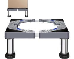 Wasmachine Verhoger - Apparaat Voetstuk - Verbeterde Ergonomie - Verstelbaar Frame - 40-60 cm - Zilver
