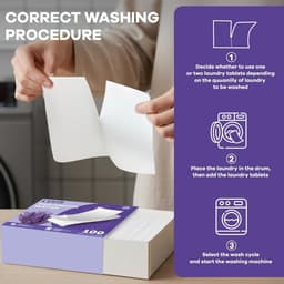 SnelShoppen - Wax bladeren (tot 100 wasbeurten) - Milieuvriendelijk, hypoallergeen, biologisch afbreekbaar, hand- en machinewas, ideaal voor reizen — thumbnail 2