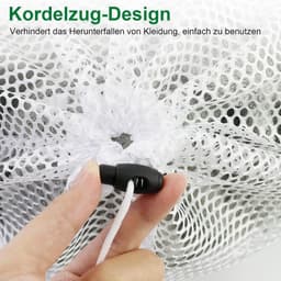 Waszak voor wasmachine, waszak met koordstopper, wasnet, klein, herbruikbaar, waszak om vervorming en vouwen van kleding te voorkomen, beschermt kleding — thumbnail 4