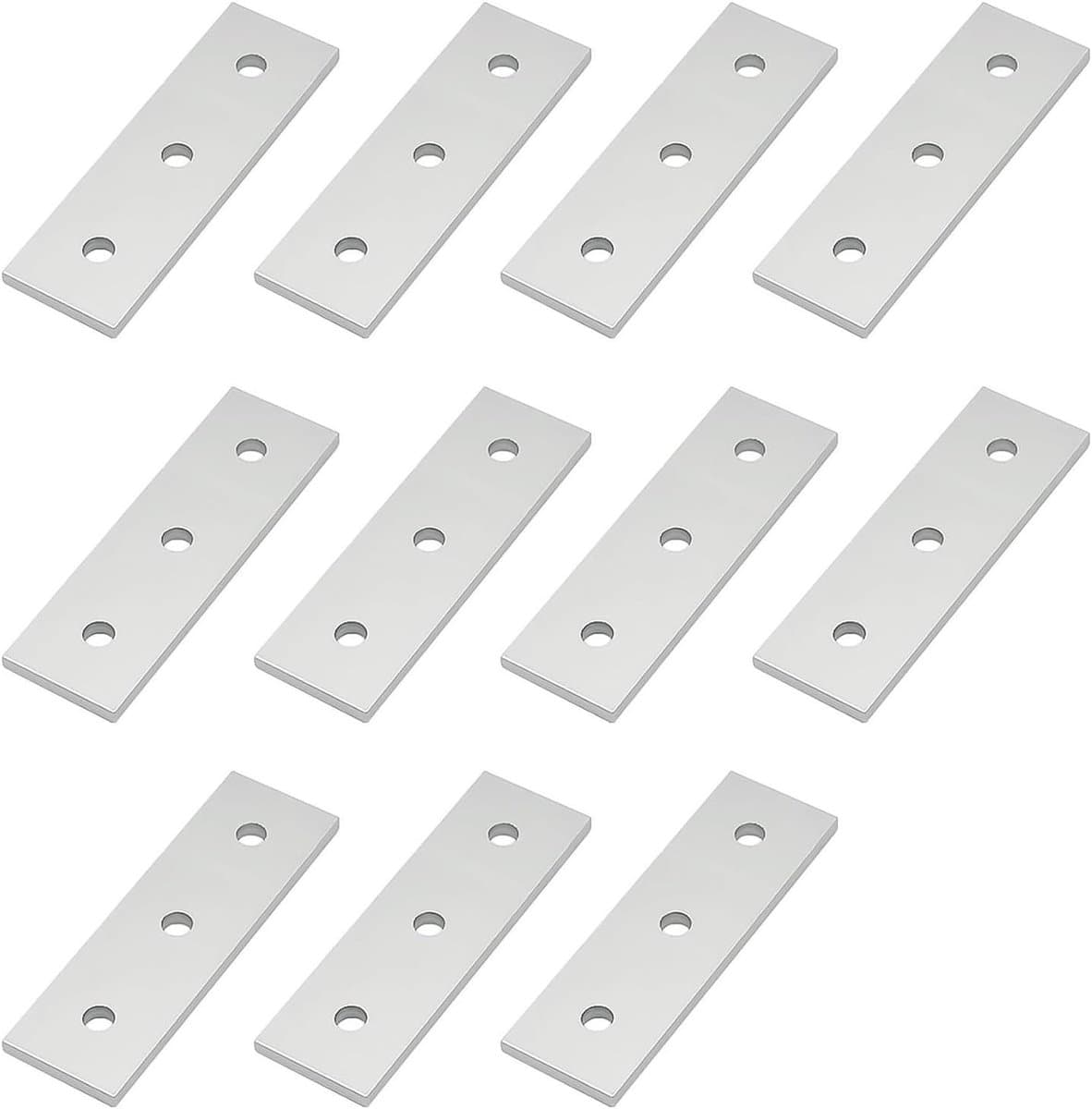 verbindingsplaten, 10-pack Heavy Duty rechte herstelplatenset, veelzijdige platte beugelset, voor houtbewerking, industriële reparaties (3030) — afbeelding 1