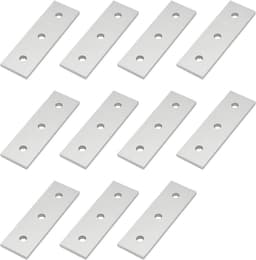 verbindingsplaten, 10-pack Heavy Duty rechte herstelplatenset, veelzijdige platte beugelset, voor houtbewerking, industriële reparaties (3030) — thumbnail 1