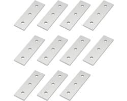 verbindingsplaten, 10-pack Heavy Duty rechte herstelplatenset, veelzijdige platte beugelset, voor houtbewerking, industriële reparaties (3030)