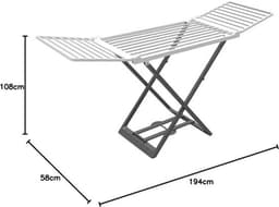 Droogrek 20 meter - Wasrek voor binnen en buiten - stevig en stabiel - 194 x 108 x 58 cm - verschillende kleuren — thumbnail 3