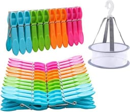 Dailygoods- Wasknijpers Set 48 Stuks - Windbestendige Wasknijpers - Knijperzak - Kleine Wasknijpers - Kledingknijpers - Geschikt voor Camping - Knijpers — thumbnail 1