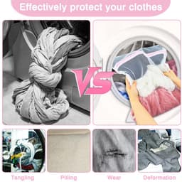 Dailygoods- Waszak Set van 2 - 30 x 40 cm - Delicate Waszak - Waszakken met Ritssluiting - Reiswaszak - Duurzaam Mesh Ontwerp - Wasnet — thumbnail 2
