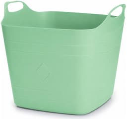 Excellent Houseware Flexibele emmer - groen - 15 liter - kunststof - vierkant - 30 x 29 cm — thumbnail 2