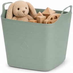 Excellent Houseware Flexibele emmer - 2x - groen - 15 liter - kunststof - vierkant - 37 x 30 cm — thumbnail 2