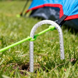 20 Stuks 16 Inch Sterke Grondankers, Gegalvaniseerde Stalen J-Haak Haringen voor Tent, Partytent en Strandgebruik, 40 x 1cm — thumbnail 5