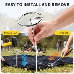 SnelShoppen - 100 Stuks Ø 4 mm Grondankers voor Worteldoek - Duurzaam Tuinaccessoire voor Stabilisatie en Bevestiging van Tuinmaterialen - Ideaal voor — thumbnail 3