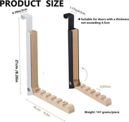 Opvouwbaar droogrek voor de deur - 2 stuks - draagbaar en ruimtebesparend - ideaal voor wasruimte of badkamer - ShopVlot — thumbnail 5